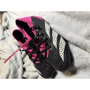 Adidas Youth Soccer Cleats - Black and Pink Size 1Y